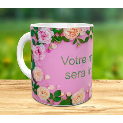 Mug necklace of white rose...