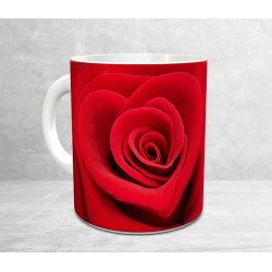Mug with a red rose in the...