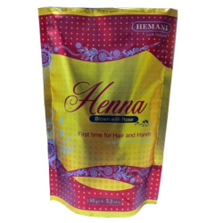 Brown Henna with Rose -...
